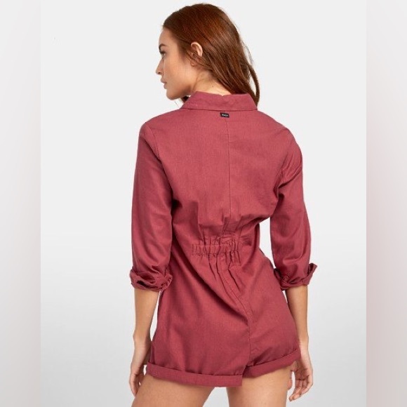 RVCA Chance Lounge Romper in Rose - Picture 6 of 6